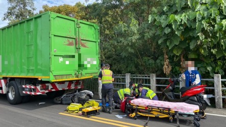 疑騎車煞車不及追撞大貨車　台中大學生送醫不治